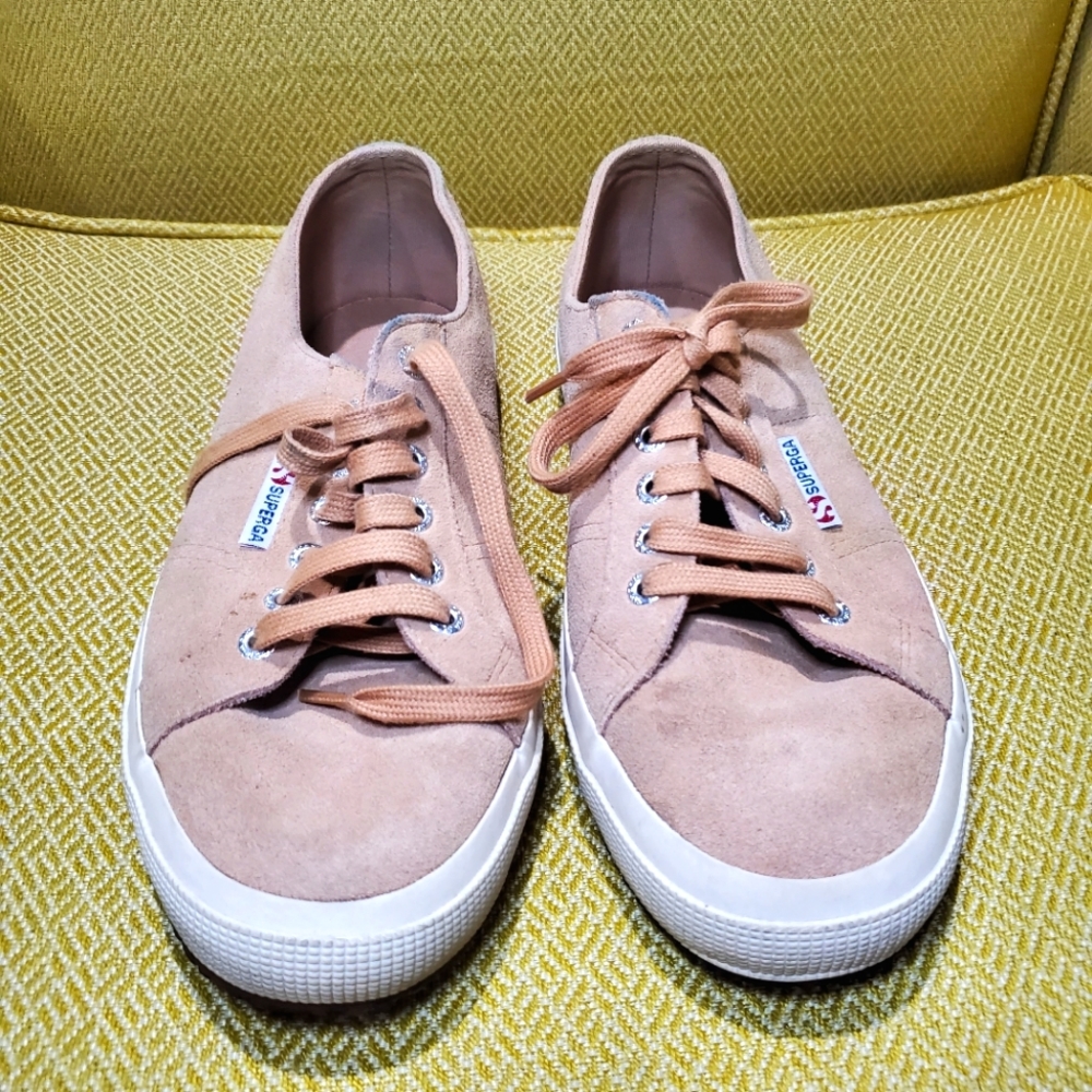Superga Suede Leather Pink/Mauve Sneakers